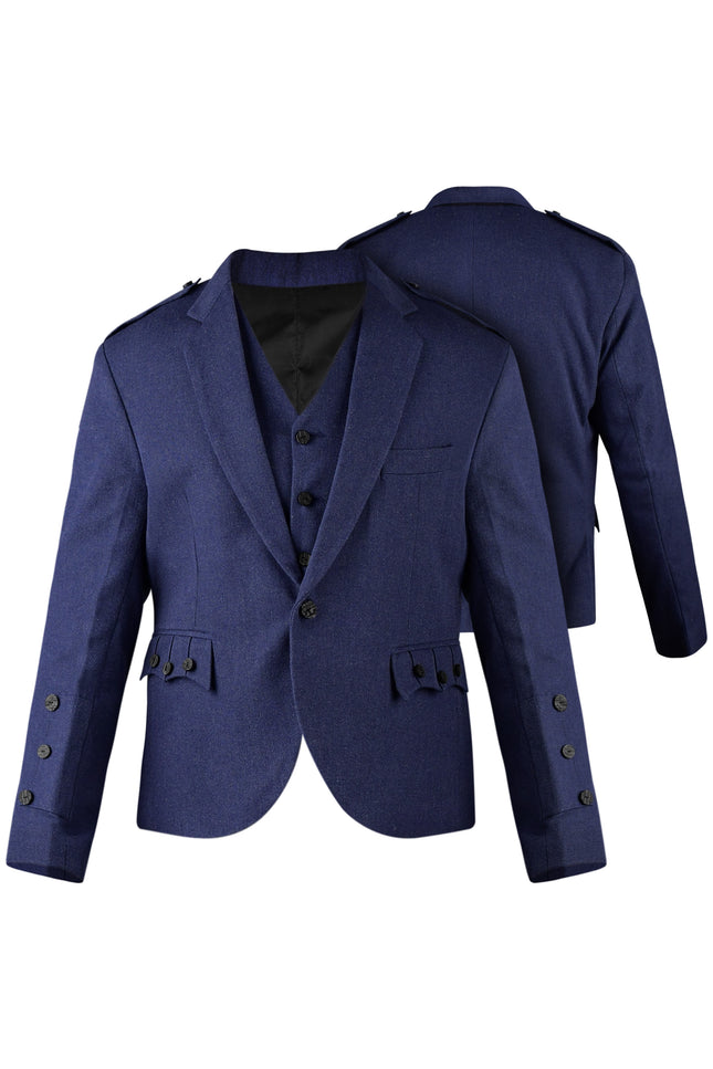 Blue Crail Jacket and Vest  -  Italian Tweed Wool | Scottish Formalwear