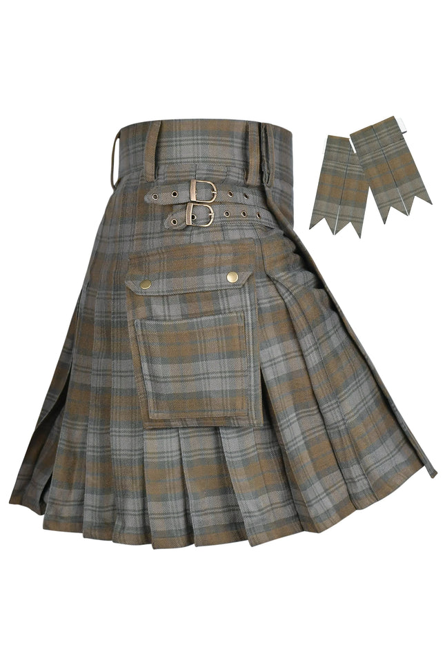 Valor Acrylic Utility Kilt | 16oz Black Watch Weathered Tartan KIlt