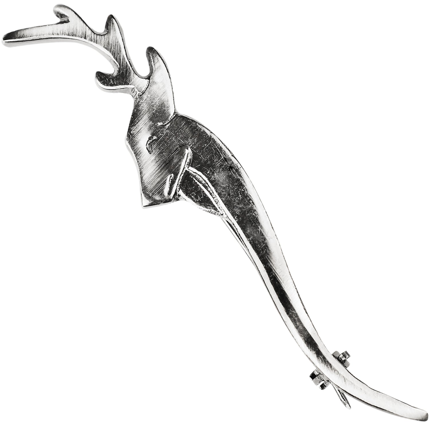 Scottish Kilt Pin for men | Stag Head Pewter Chrome