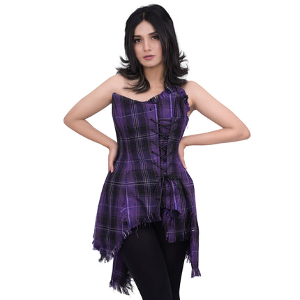 Corset Bella Tartan (Passion de l'Écosse Violet)