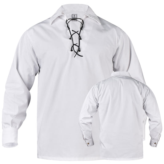 Highland White Kilt Shirt - Traditional Scottish Style