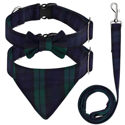 Dog Collar and Leash Set – Black Watch