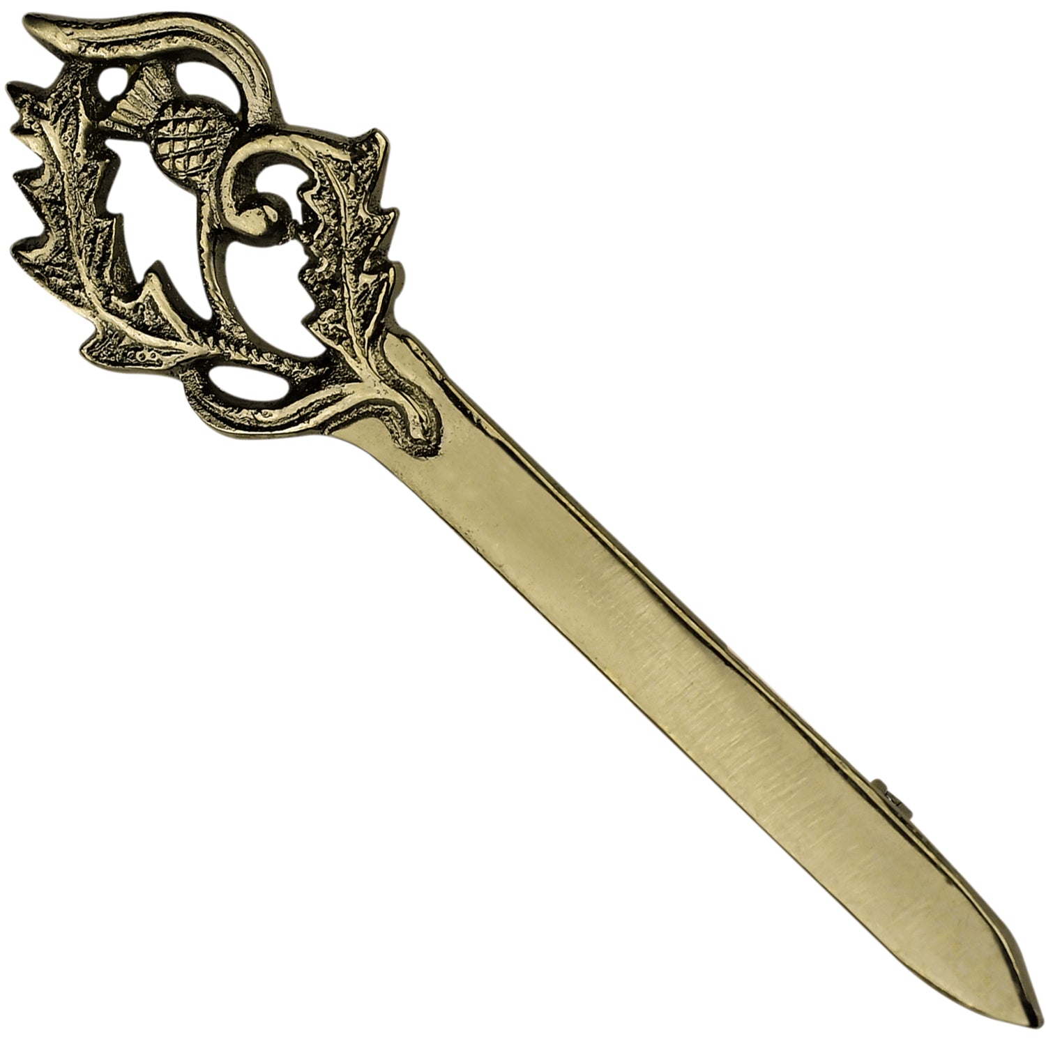 Scottish Kilt Pin for men | Thistle Sword Pewter Antique
