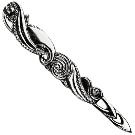 Scottish Kilt Pin for men | Swirl Pewter Chrome