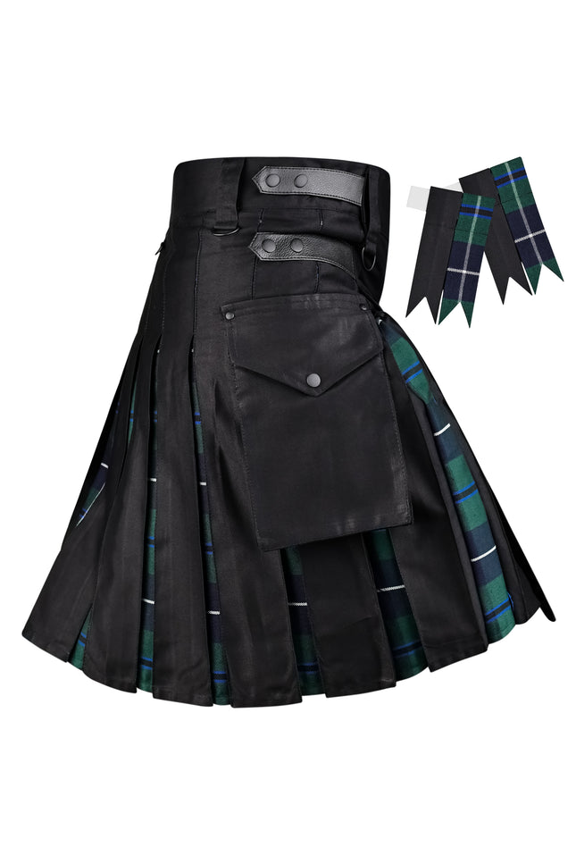 Blue Douglas Hybrid Utility Kilt for Men  - Traditional Style with Modern Functionality
