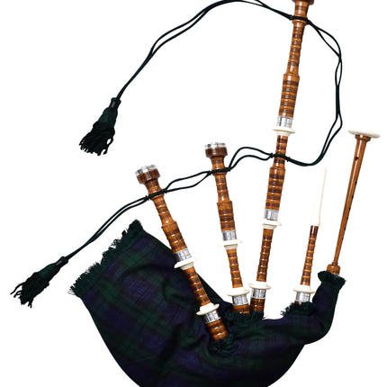 Full Size Cocuswood Bagpipe with Box | Black Watch