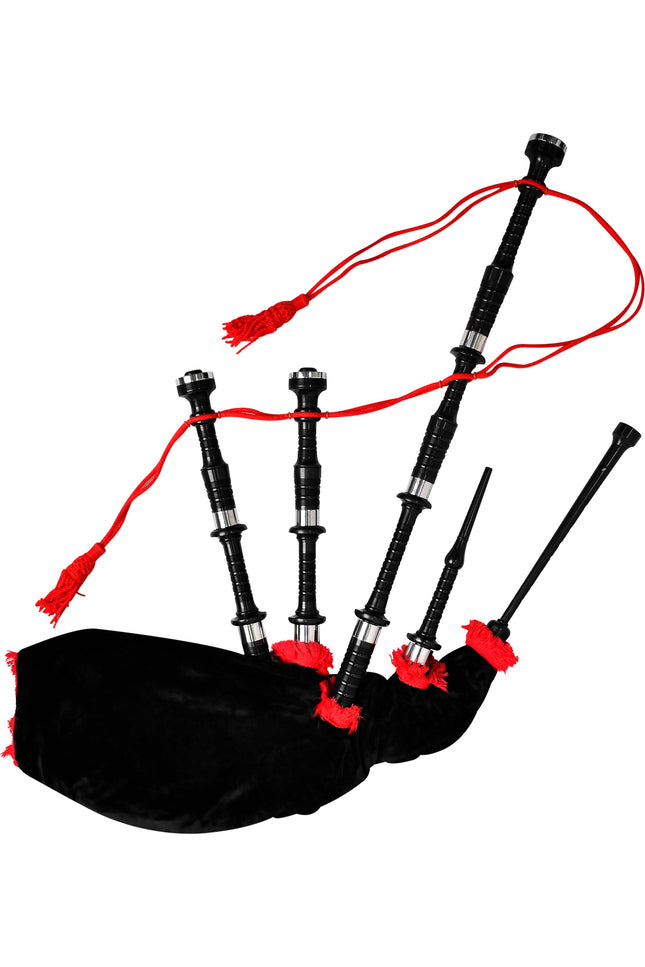 Full Size Bagpipe with Box | Teflon Black