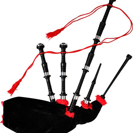 Full Size Bagpipe with Box | Teflon Black