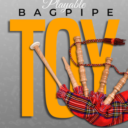 Mini Miniature Bagpipe - Rosewood Bagpipe for Beginners, Playable Gift | Royal Stewart