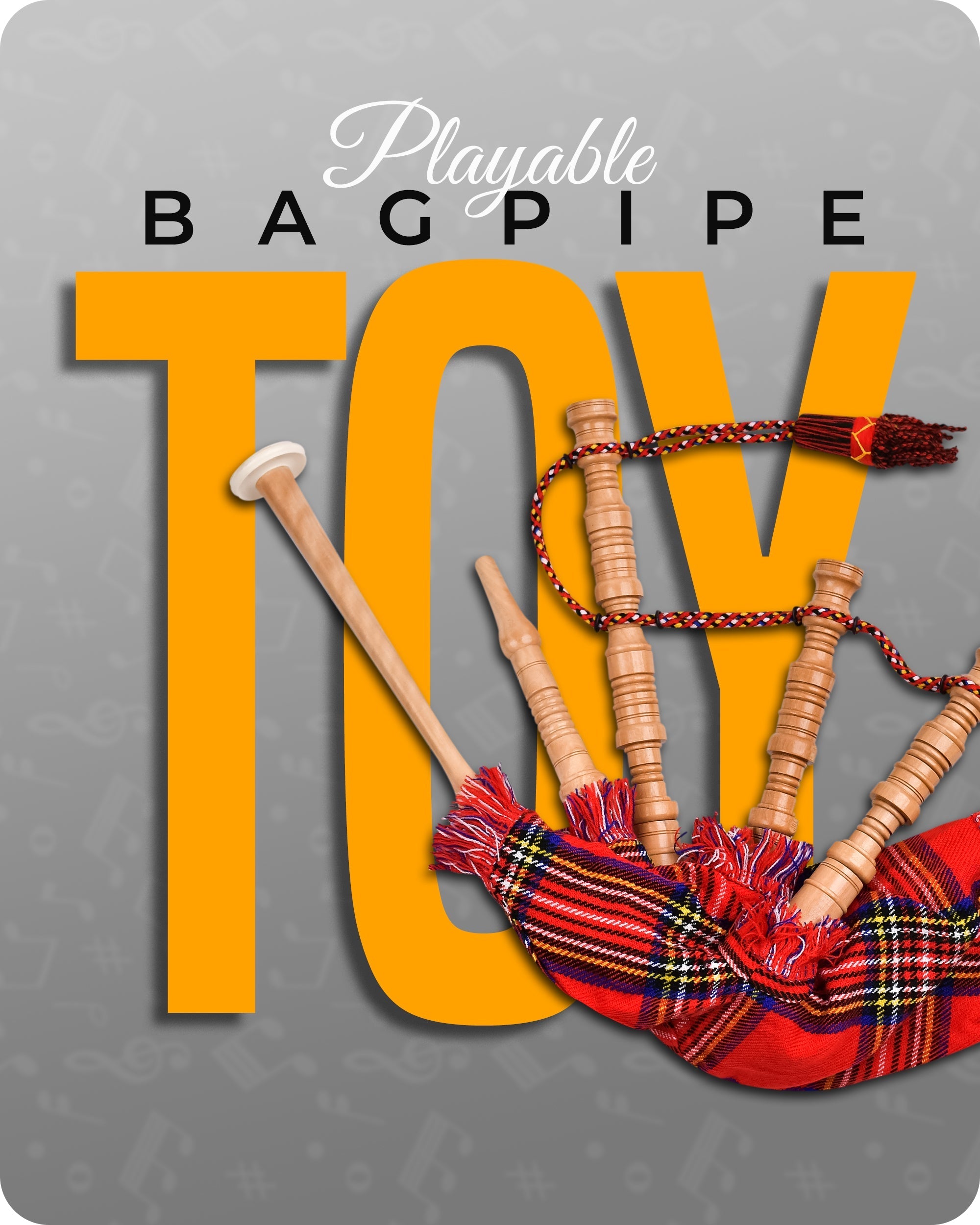 Bappipe Mini Miniature Bagpipe - Rosewood Bagpipe for Beginners, Playable Gift ...