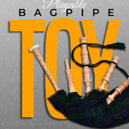 Mini Miniature Bagpipe - Rosewood Bagpipe for Beginners, Playable Gift | Black Watch