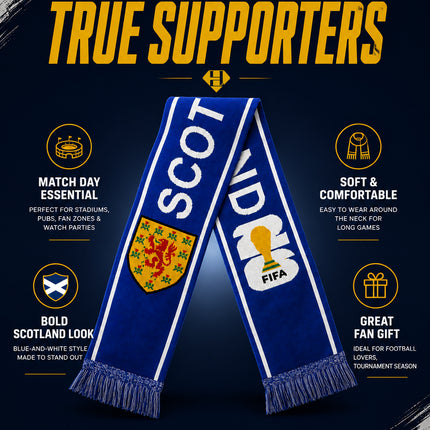 Scotland FIFA Fan Muffler - Thick Double Knit Supporter Scarf