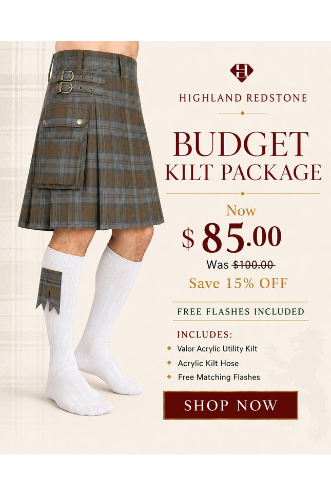 Valor Acrylic Kilt Bundle Lite | Black Watch Weathered