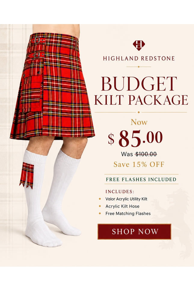 Valor Acrylic Kilt Bundle Lite | Royal Stewart
