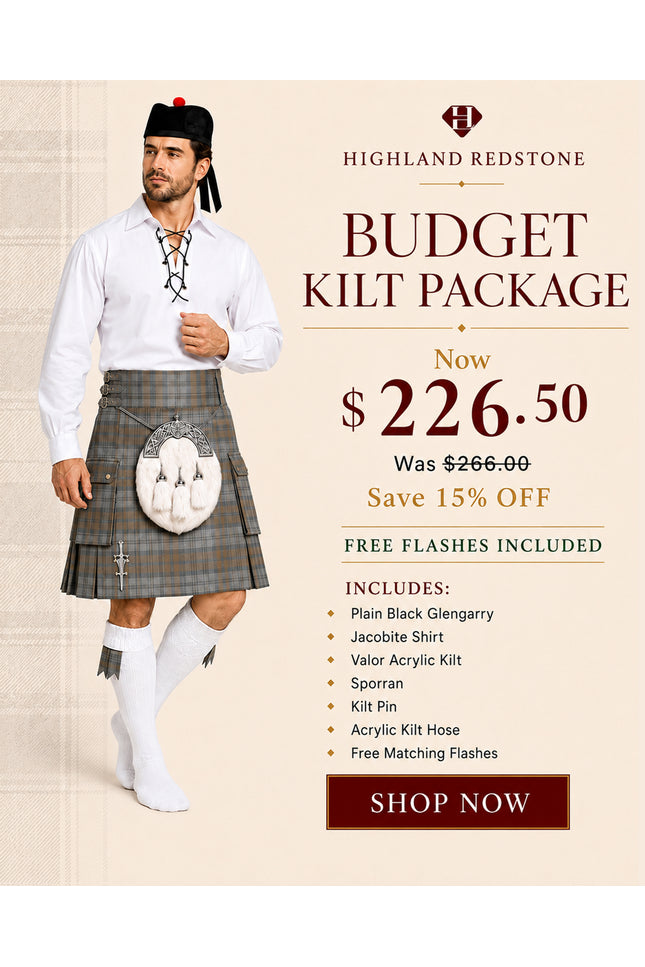 Valor Acrylic Kilt Package | Black Watch Weathered