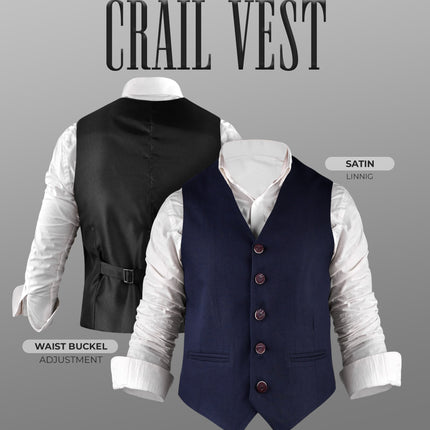 Navy Blue Crail Jacket & Vest – Italian Tweed Wool | Scottish Formalwear