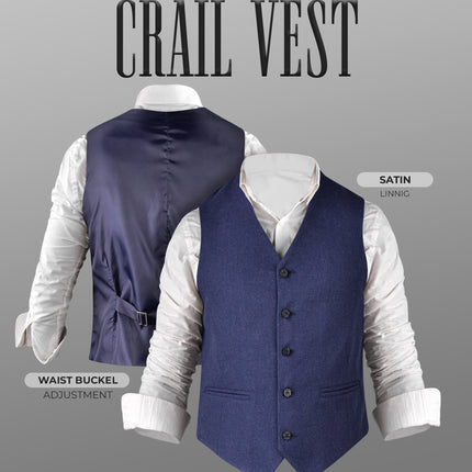 Blue Crail Jacket and Vest – Italian Tweed Wool | Scottish Formalwear