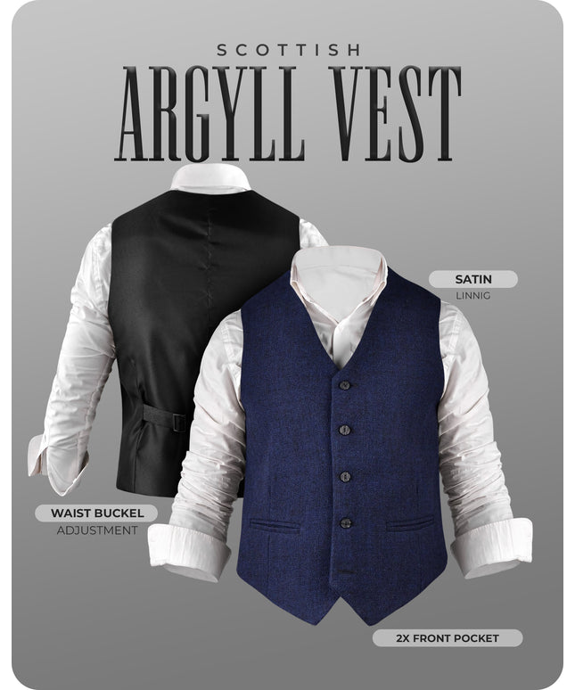 Blue Argyll Vest
