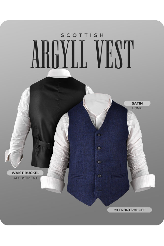 Blue Argyll Vest