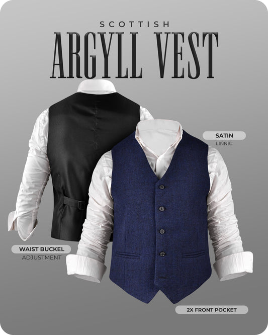 Blue Argyll Vest