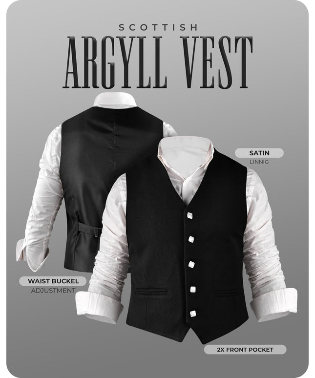 Black Argyll Vest