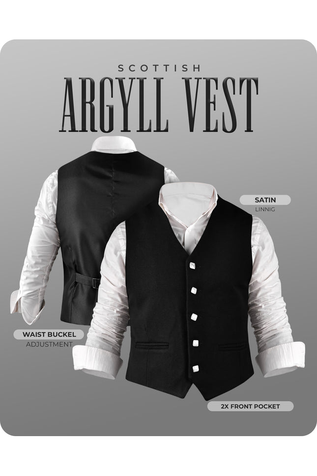 Black Argyll Vest