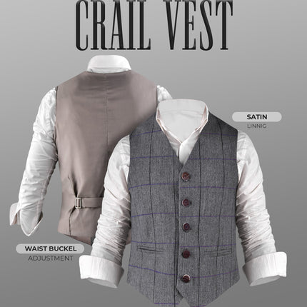 Bold Grey Crail Jacket & Vest - Red Check – Italian Tweed Wool | Scottish Formalwear