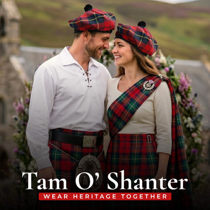 Tam O'Shanter Hat with Pompom | Wallace Tartan