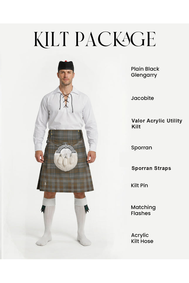 Valor Acrylic Kilt Package | Black Watch Weathered
