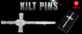 Kilt Pin Chrome (Masonic Thistle)