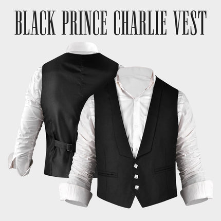 Black Prince Charlie Jacket  -  Traditional Elegance with Modern Craftsmanship