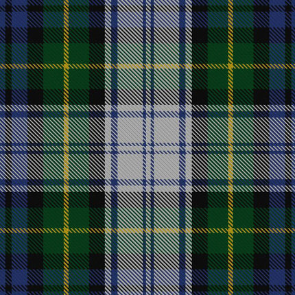 Dress Gordon Tartan Kilt showcasing the iconic blue, green, and white pattern of the Gordon Clan, made from high-quality wool.