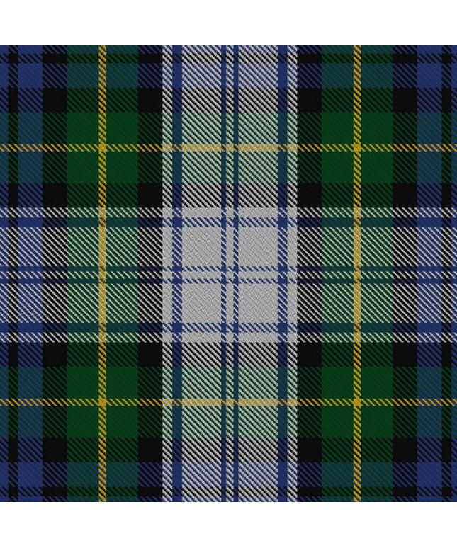 Dress Gordon Tartan Kilt showcasing the iconic blue, green, and white pattern of the Gordon Clan, made from high-quality wool.