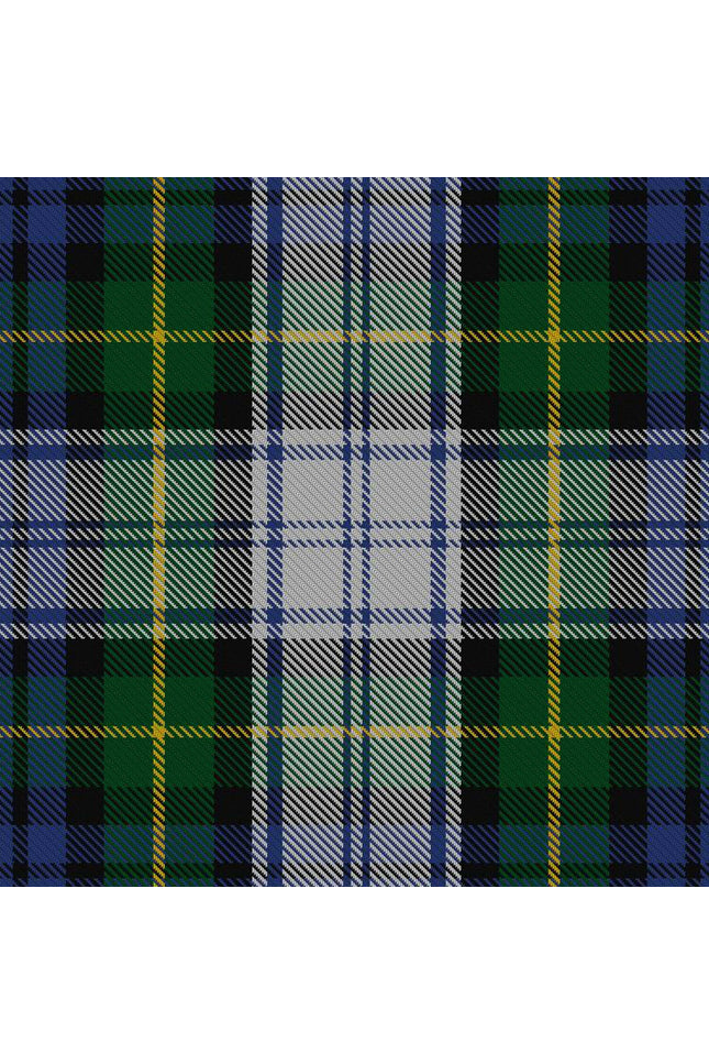 Dress Gordon Tartan Kilt showcasing the iconic blue, green, and white pattern of the Gordon Clan, made from high-quality wool.