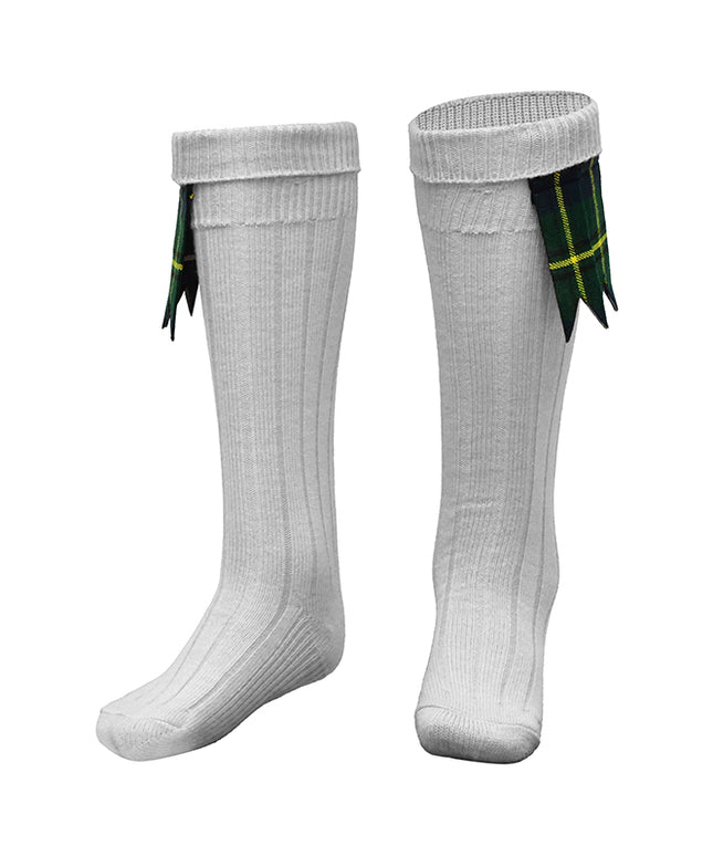 Wool Blend Kilt White Hose for Traditional Scottish Attire
