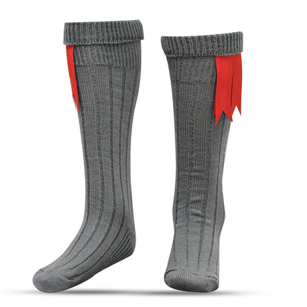Comfortable Wool Blend Grey Kilt Hose | High-Quality Kilt Socks
