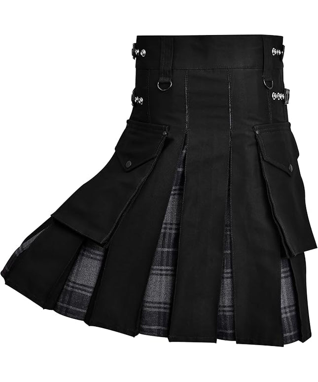 Grey Highlander Hybrid Utility Kilt for Men – Traditional Style with Modern Functionality