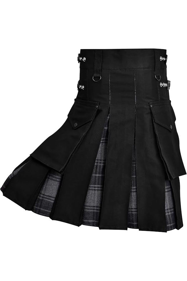 Grey Highlander Hybrid Utility Kilt for Men - Traditional Style with Modern Functionality | Big & Tall