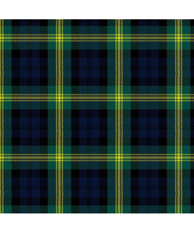 Gordon Tartan Kilt showcasing the iconic yellow, black, and green pattern of the Gordon Clan, made from high-quality wool.