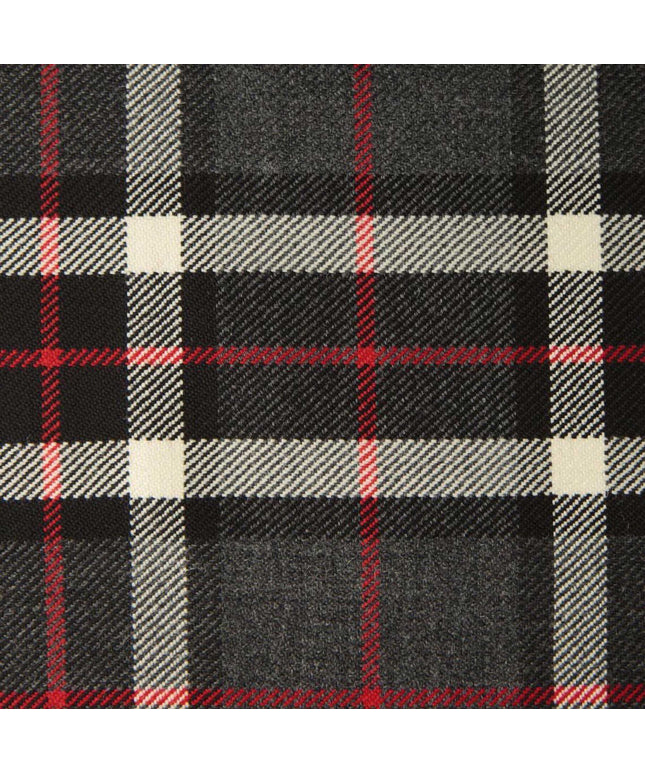Gray Thomson Tartan Kilt showcasing the classic gray, black, and white pattern of the Thomson Clan, made from high-quality fabric.