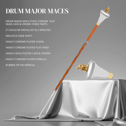 American Maces, Drum Major Maces (Flat Head)