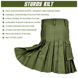 Olive Green Utility Kilt For Men