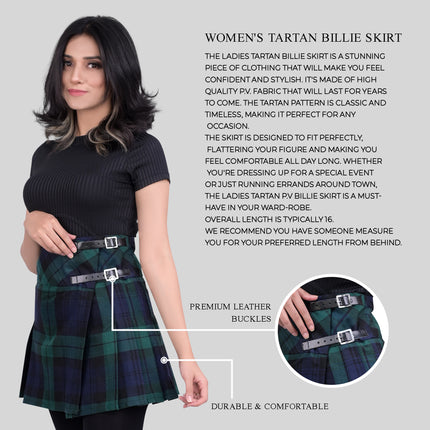 Women's Tartan Billie Skirt | Black Watch