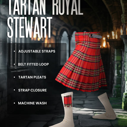 Acrylic Kilt | 16oz  Royal Stewart Tartan Kilt