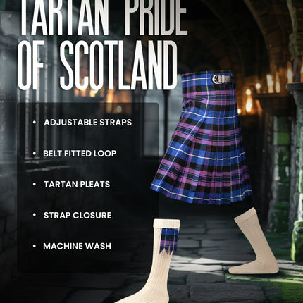 Kilt en acrylique | Kilt en tartan Royal Stewart 16oz