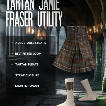 Valor Acrylic Utility Kilt | 16oz Jamie Fraser Weathered Tartan KIlt
