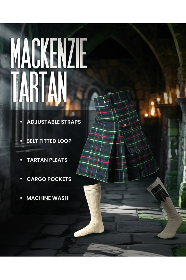 Valor Acrylic Utility Kilt | 16oz Mackenzie Tartan KIlt