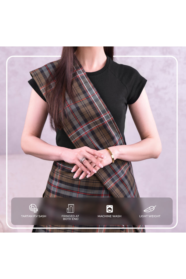 Women's Sash in Scottish National Weathered Tartan