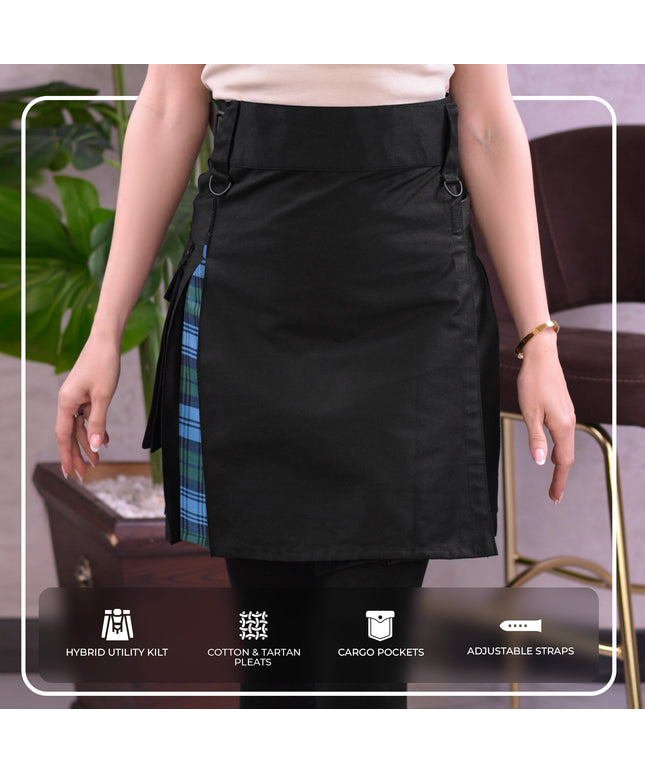 Women's Hybrid Utility Kilt in Ancient Campbell Tartan