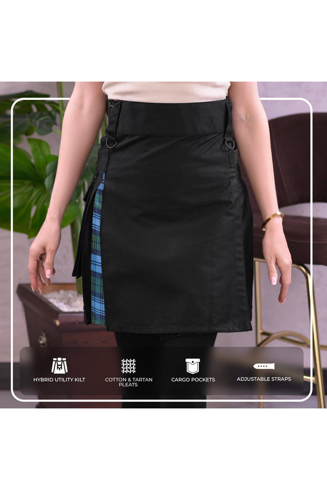 Women's Hybrid Utility Kilt in Ancient Campbell Tartan